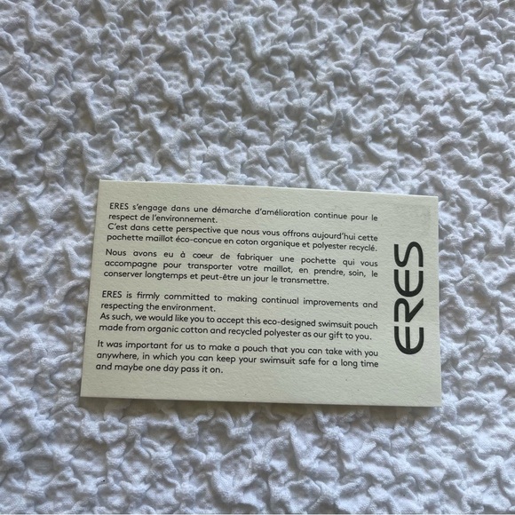 NEW Eres Canvas Logo Wristlet Clutch Cream - Picture 7 of 7